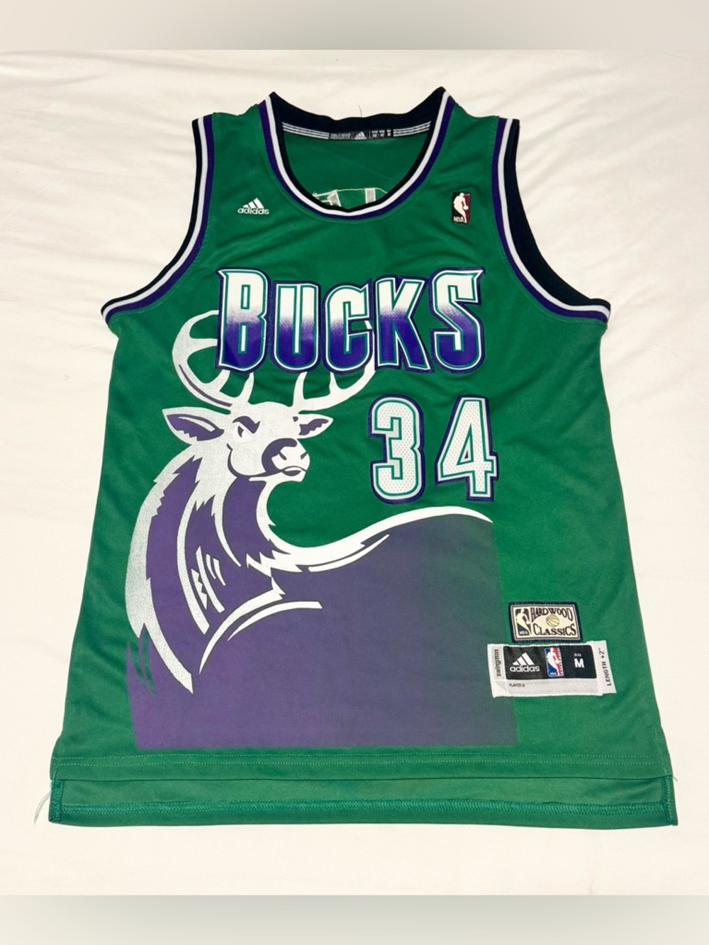 Milwaukee Bucks Jersey Mens M NBA Basketball Ray Allen Adidas Swingman
